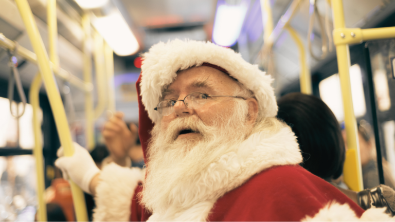 Santa on the 800 Bus